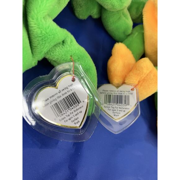 Ty Beanie Babies Frog Bundle (2pcs) Legs And Smoochy - Picture 12 of 13